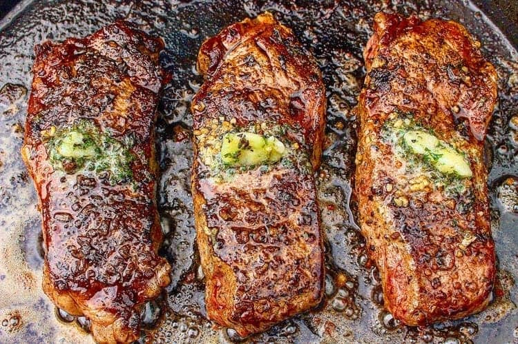 herb butter ny strip