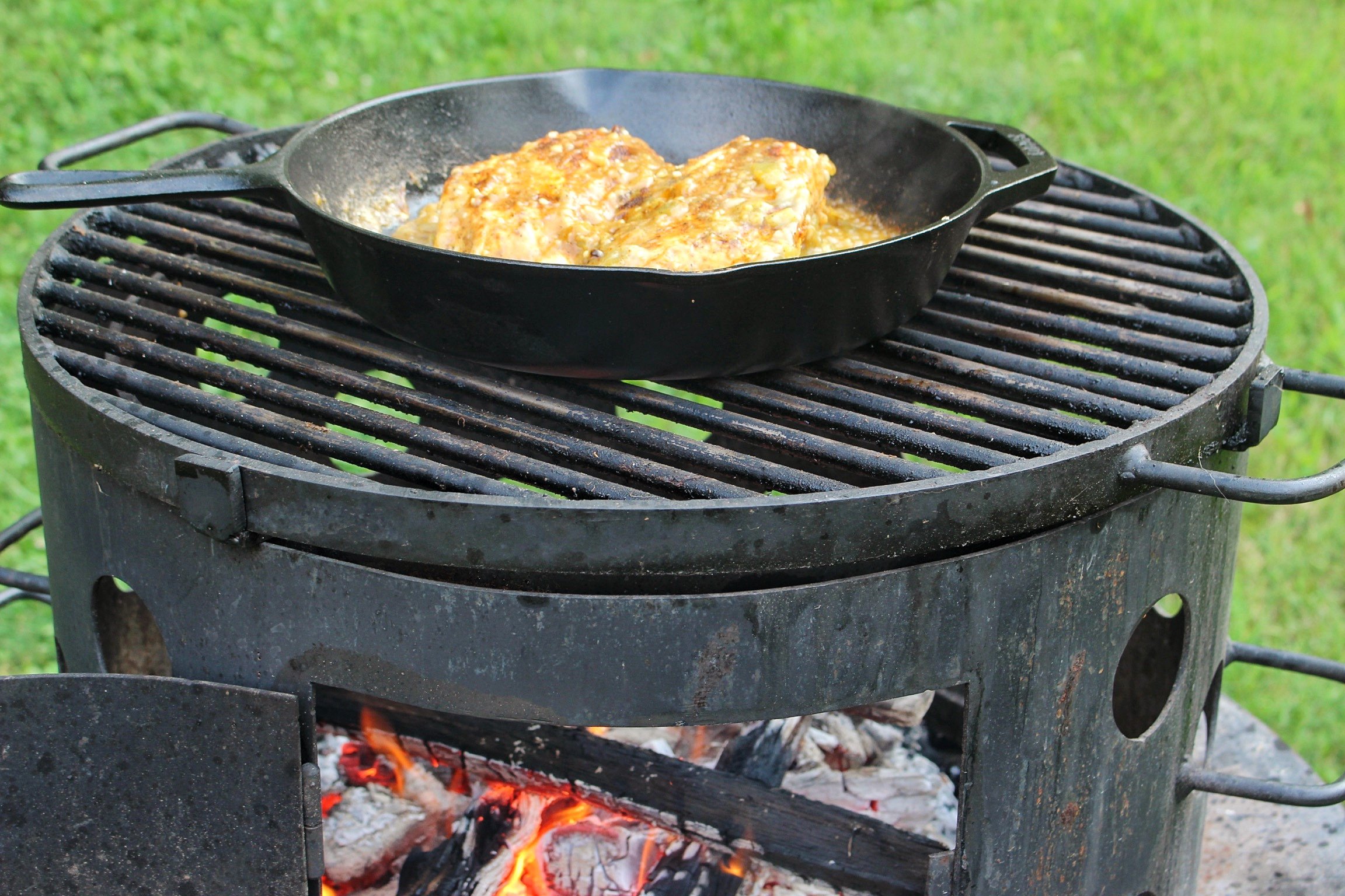 Cast Iron Green Chile Chicken