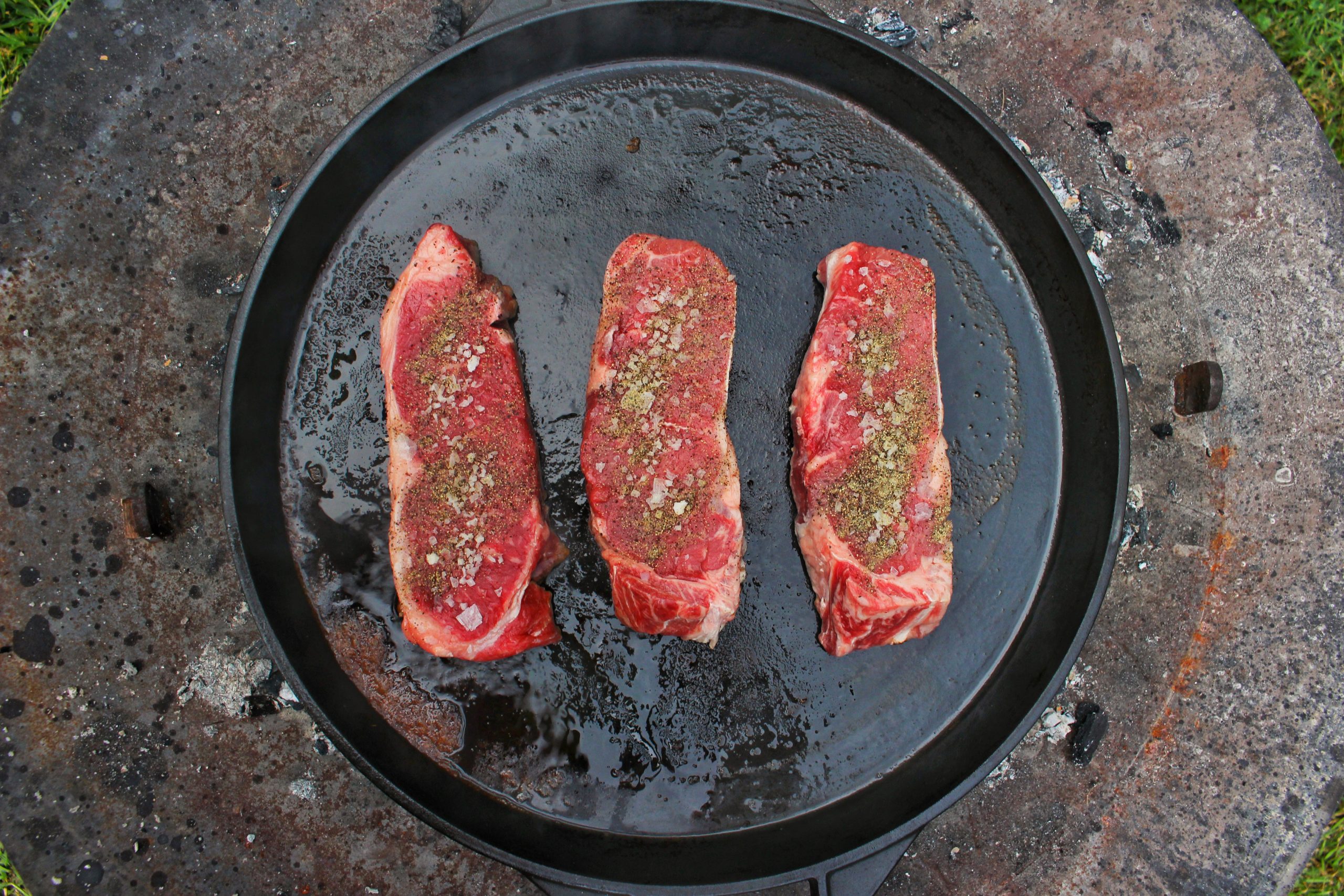 Cast Iron Steaks with Herb Butter