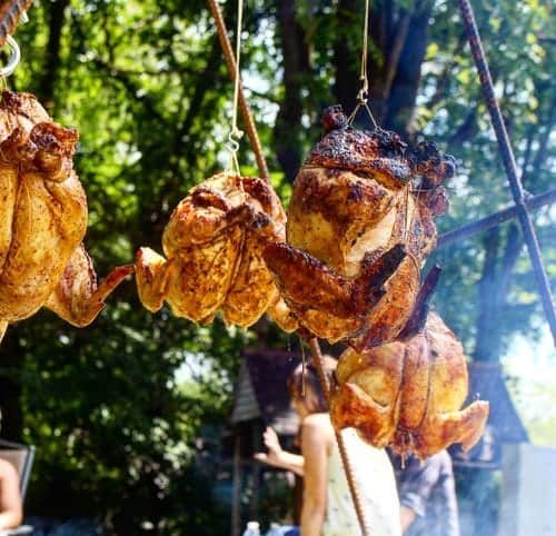 How To Hang Chicken Over Open Fire Over The Fire Cooking