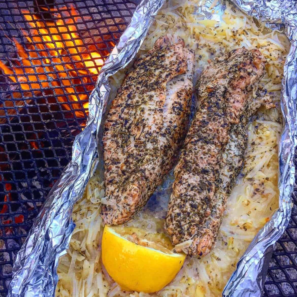 Campfire Pork Loin Over The Fire Cooking