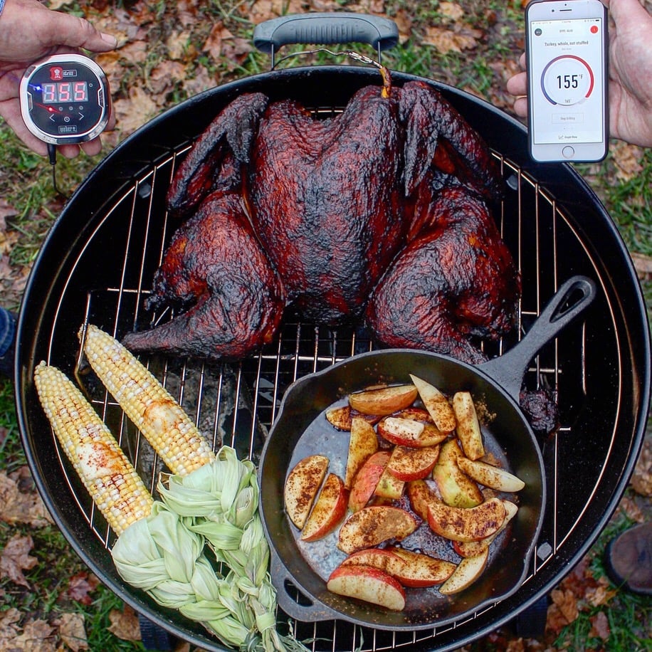 Meat Church BBQ - Spatchcock turkey seasoned with our Honey Hog. We brined  this 12 lb bird overnight in our Bird Bath Brine in a YETI loadout bucket.  Then seasoned with Honey