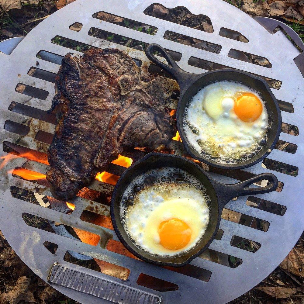 Campfire Egg in a Ladle