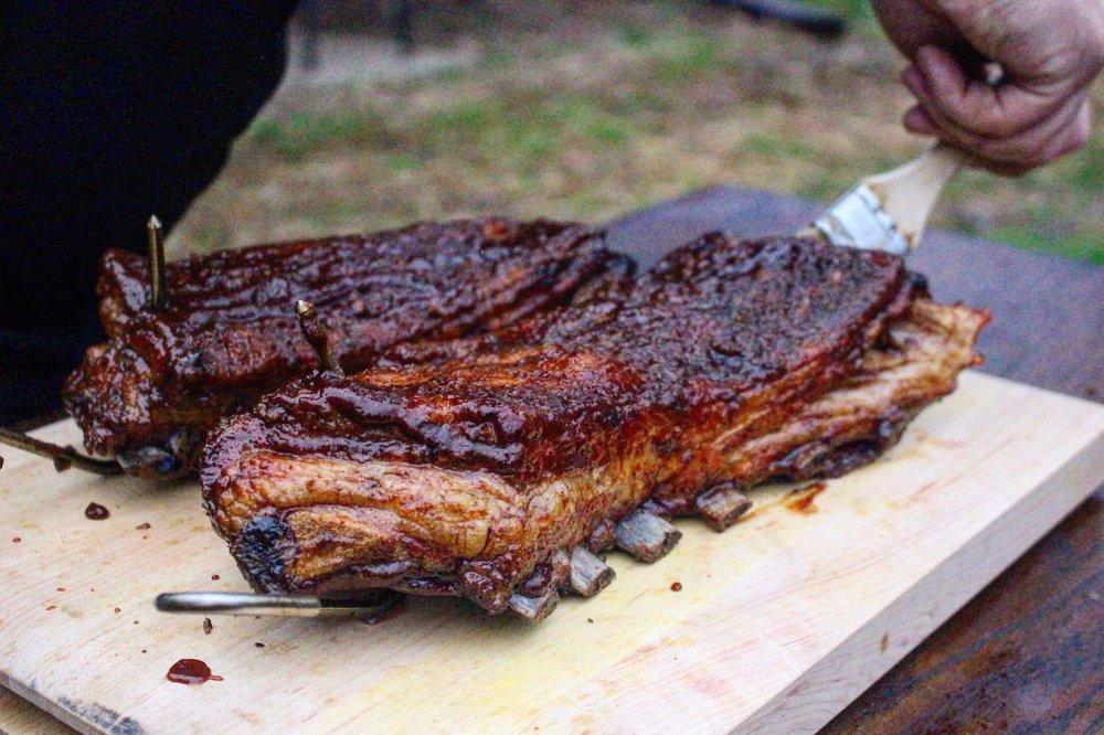 BBQ Lamb Ribs - Over The Fire Cooking