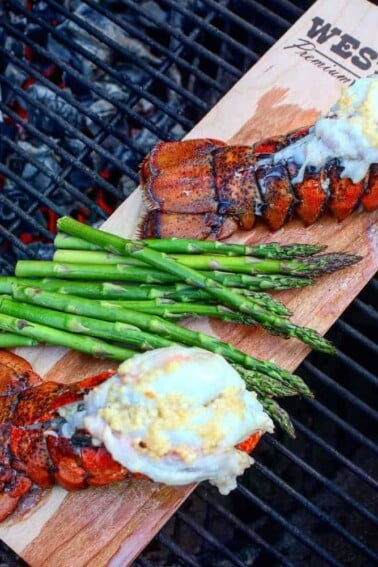 wood plank lobster tails