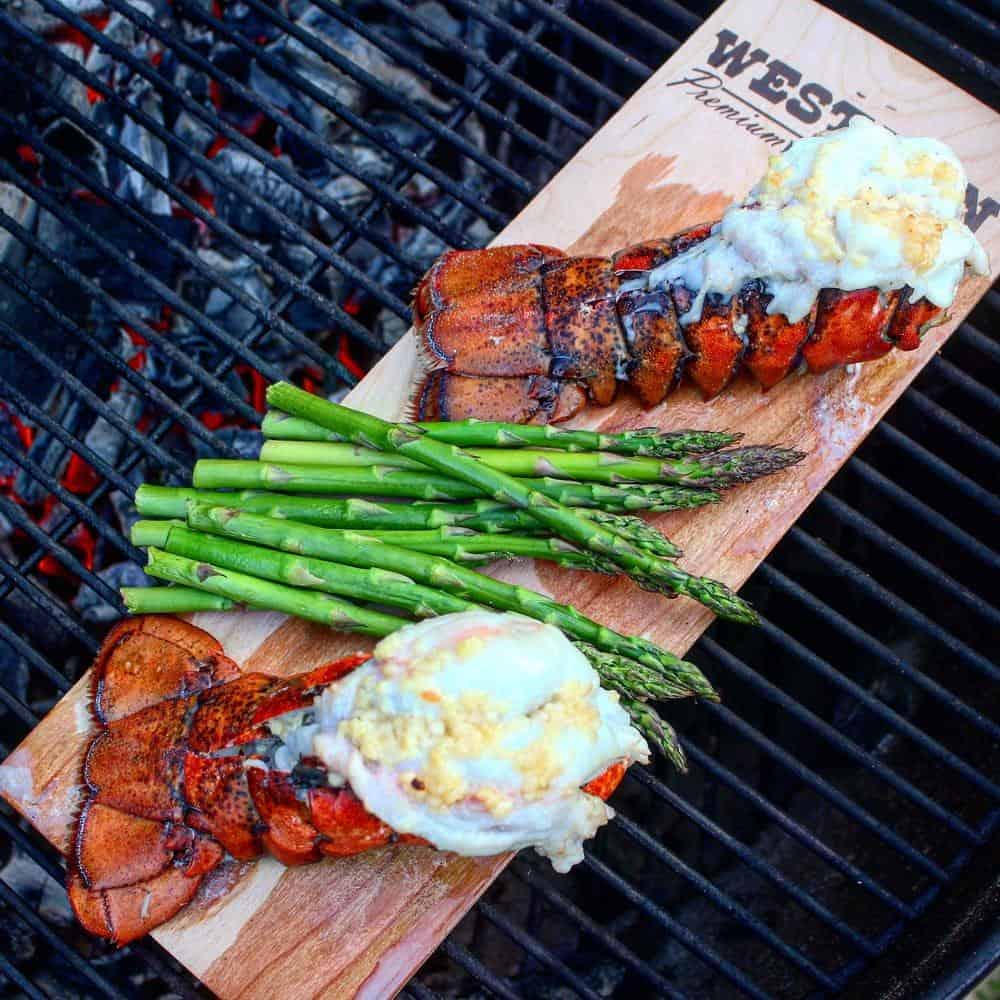 wood plank lobster tails