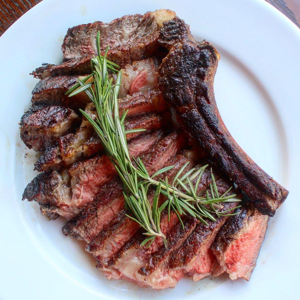 Ribeye Wbourbon Cream Sauce Over The Fire Cooking 