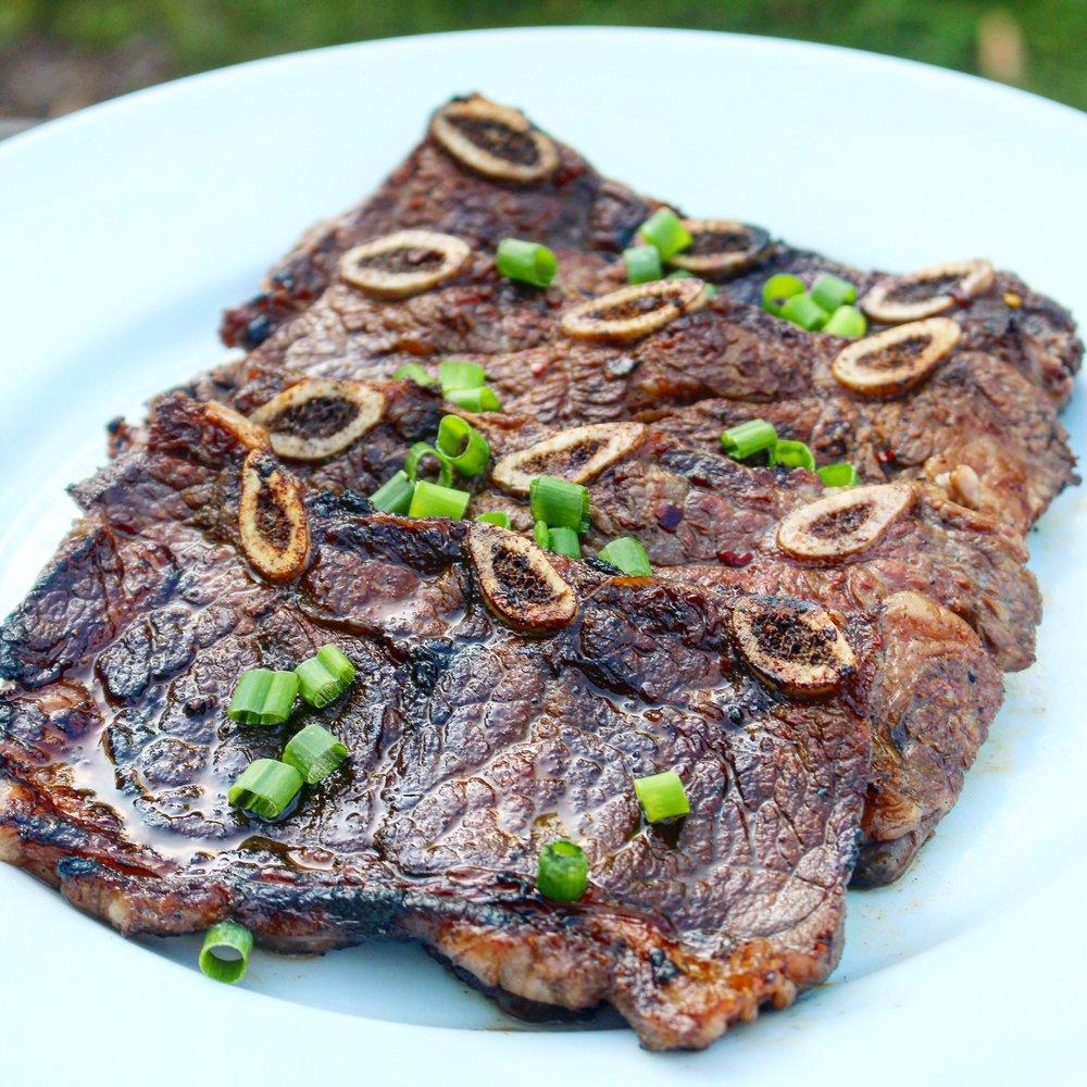 bbq short ribs on the plate