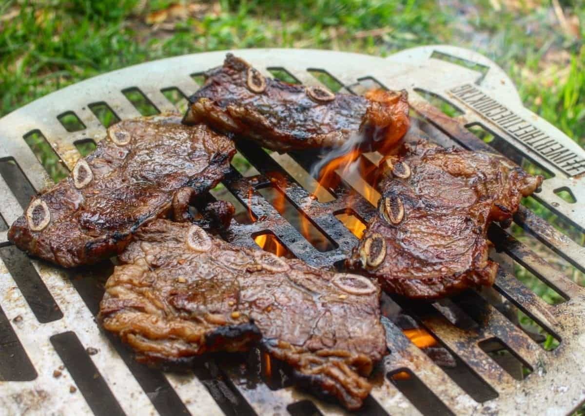 Grilled Korean BBQ Short Ribs - Over The Fire Cooking