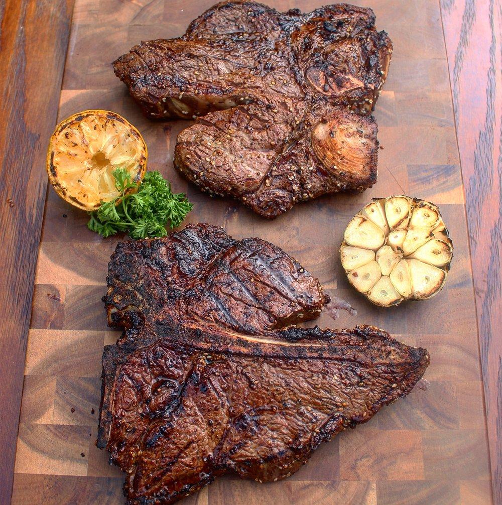 pretty platter of the perfect porterhouse steak recipe