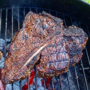 porterhouse steak on the grill