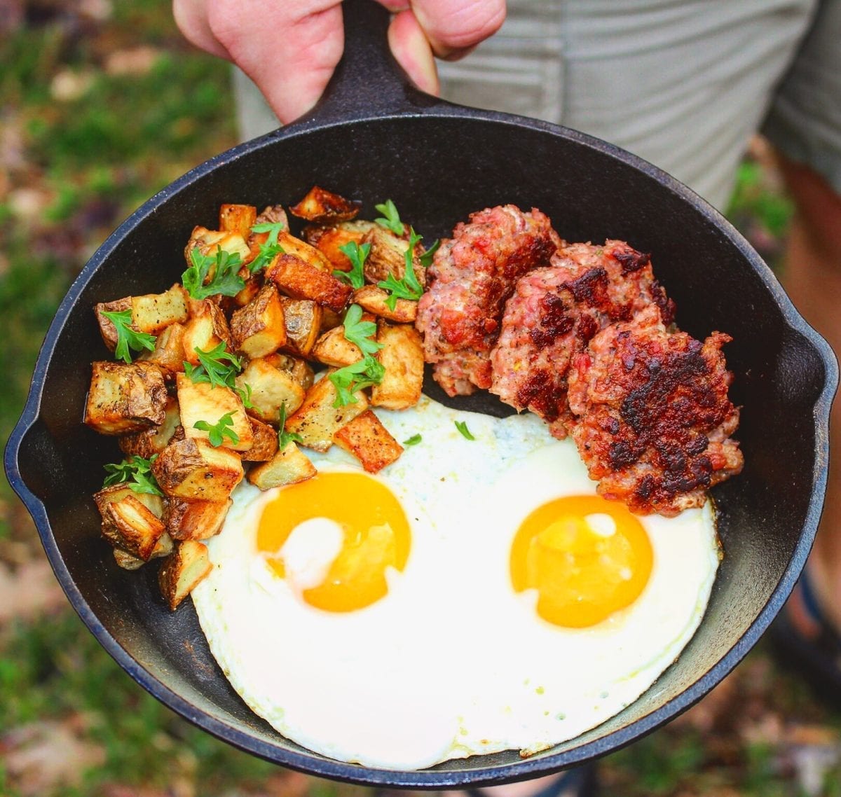 Campfire Skillet Breakfast, Camping Recipes