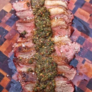 picanha is sliced