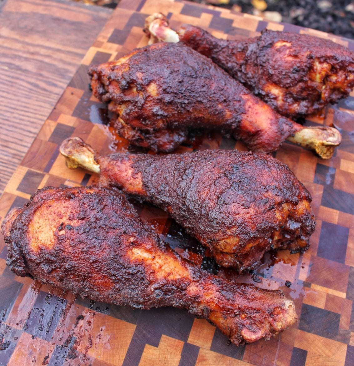 BBQ Turkey Legs Over The Fire Cooking