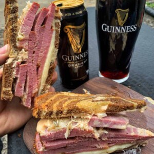 Smoked Corned Beef Sandwich with Guinness