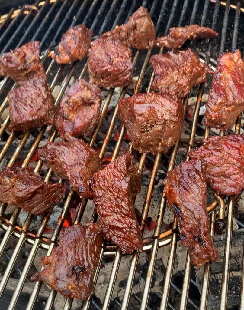 Teriyaki Bourbon Flap Steak Tips Over The Fire Cooking