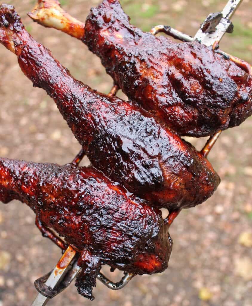 Honey Fire Rotisserie Turkey Legs