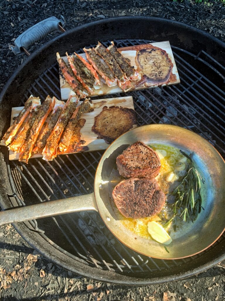 Wood Plank Surf and Turf