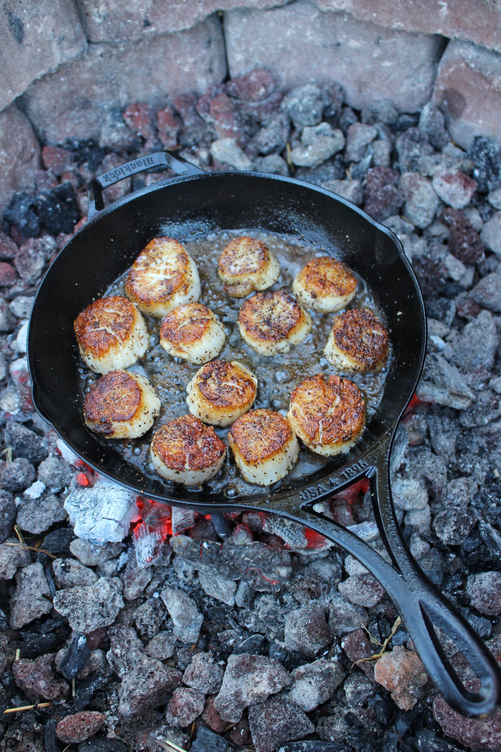 Brown Sugar and Guinness Scallops