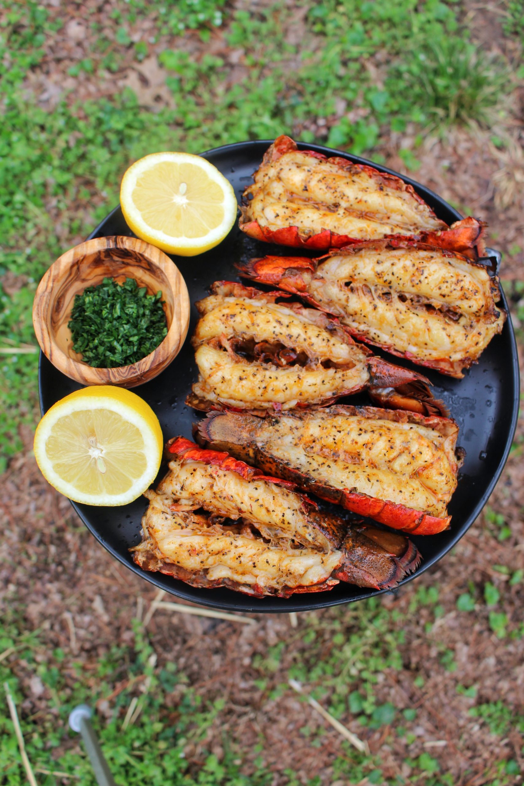 Grilled Florida Lobster with Cajun Butter