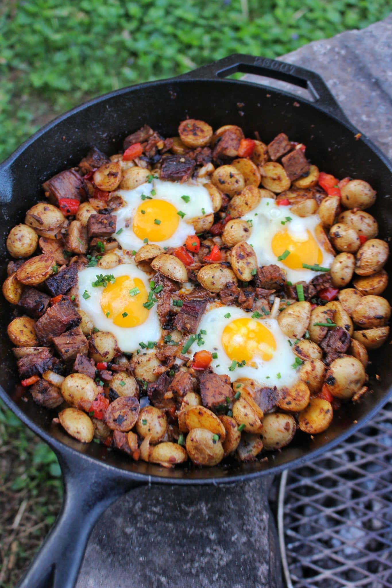 Leftover Brisket Breakfast Skillet Over The Fire Cooking