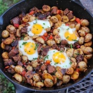 leftover brisket breakfast skillet