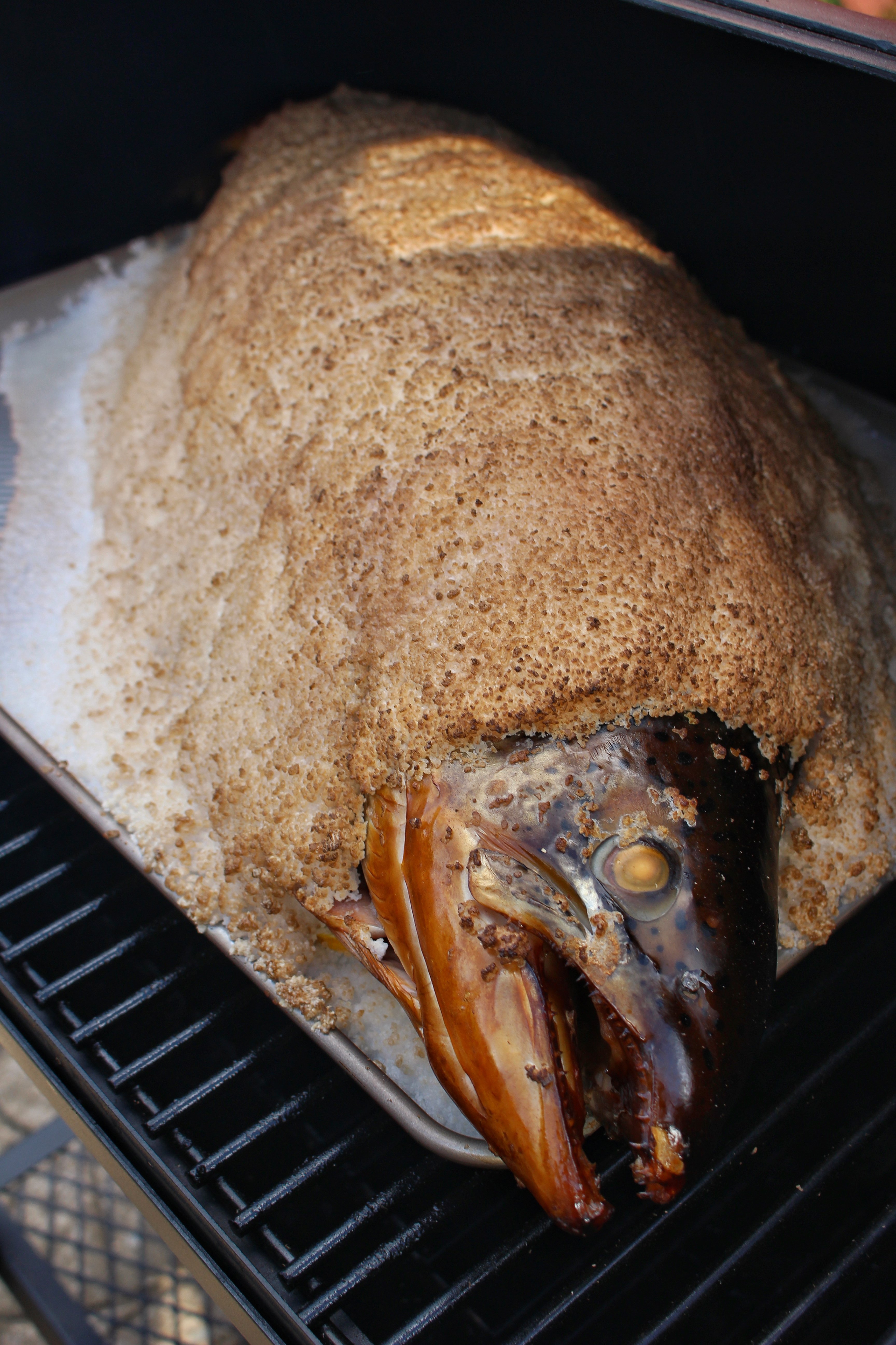 salt baked salmon