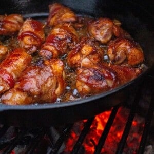 maple chili bacon wrapped chicken wings