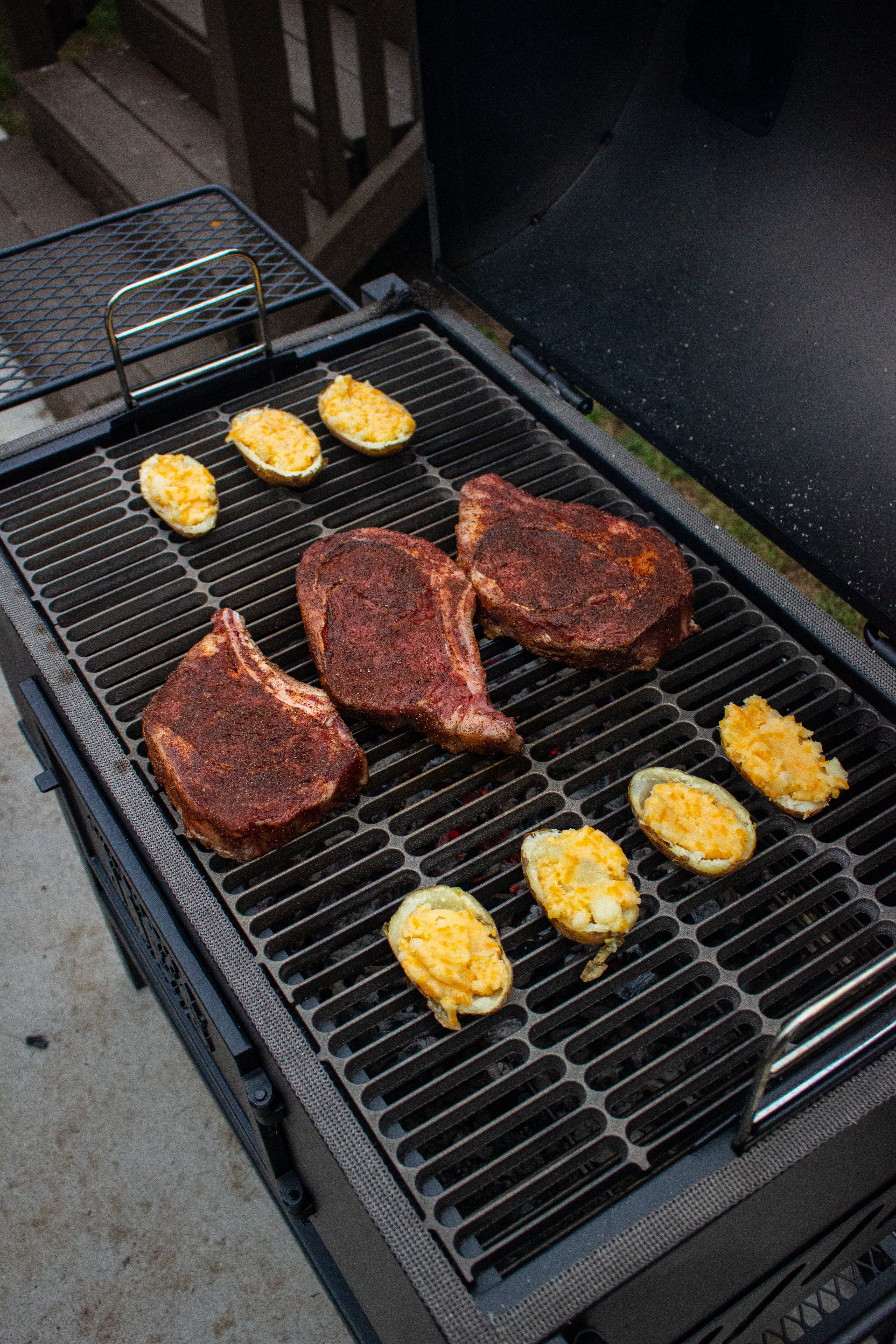 Chipotle Espresso Ribeyes with Potatoes Recipe