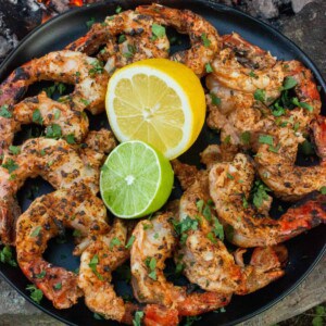 grilled tandoori citrus shrimp