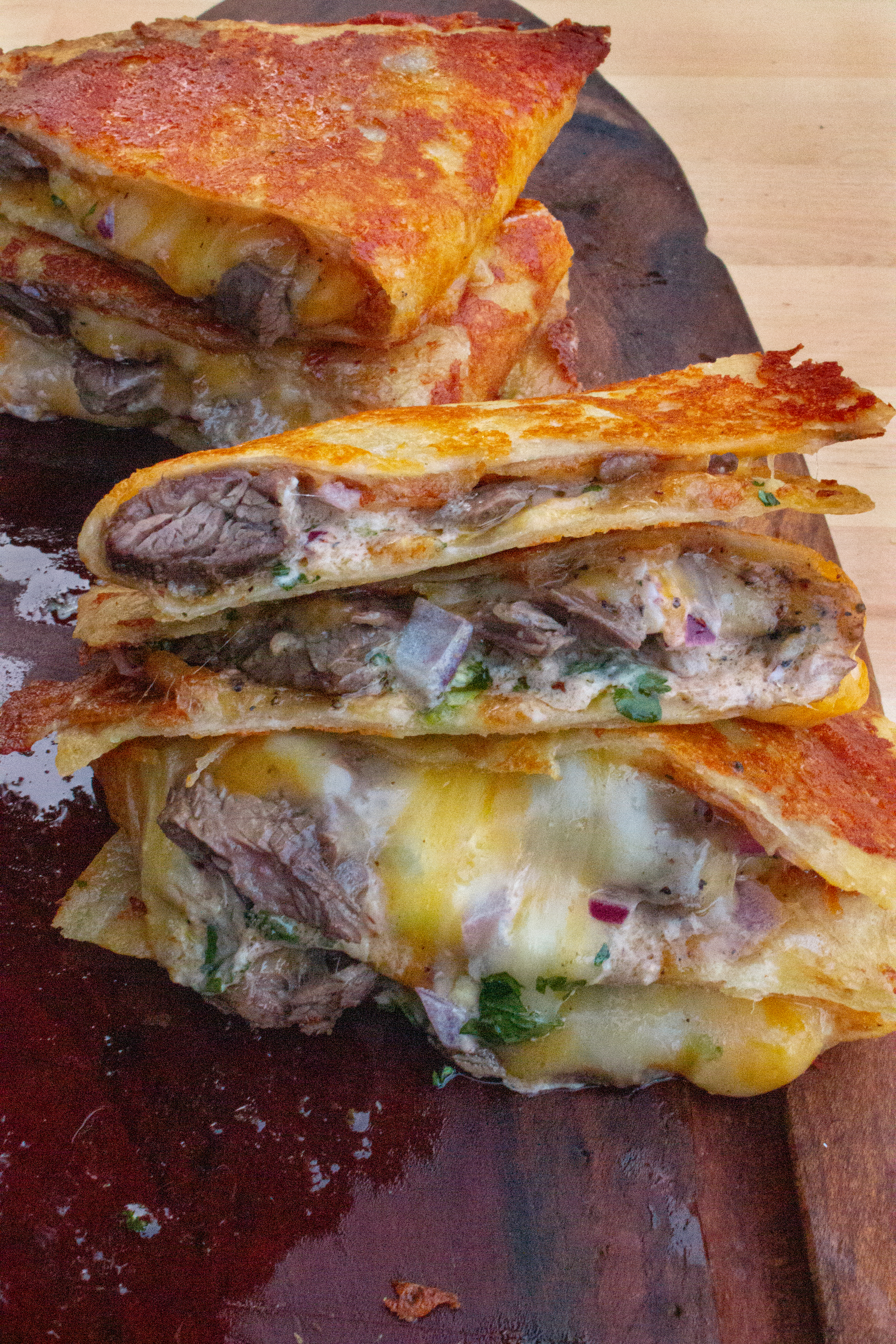 cheesy steak quesadilla