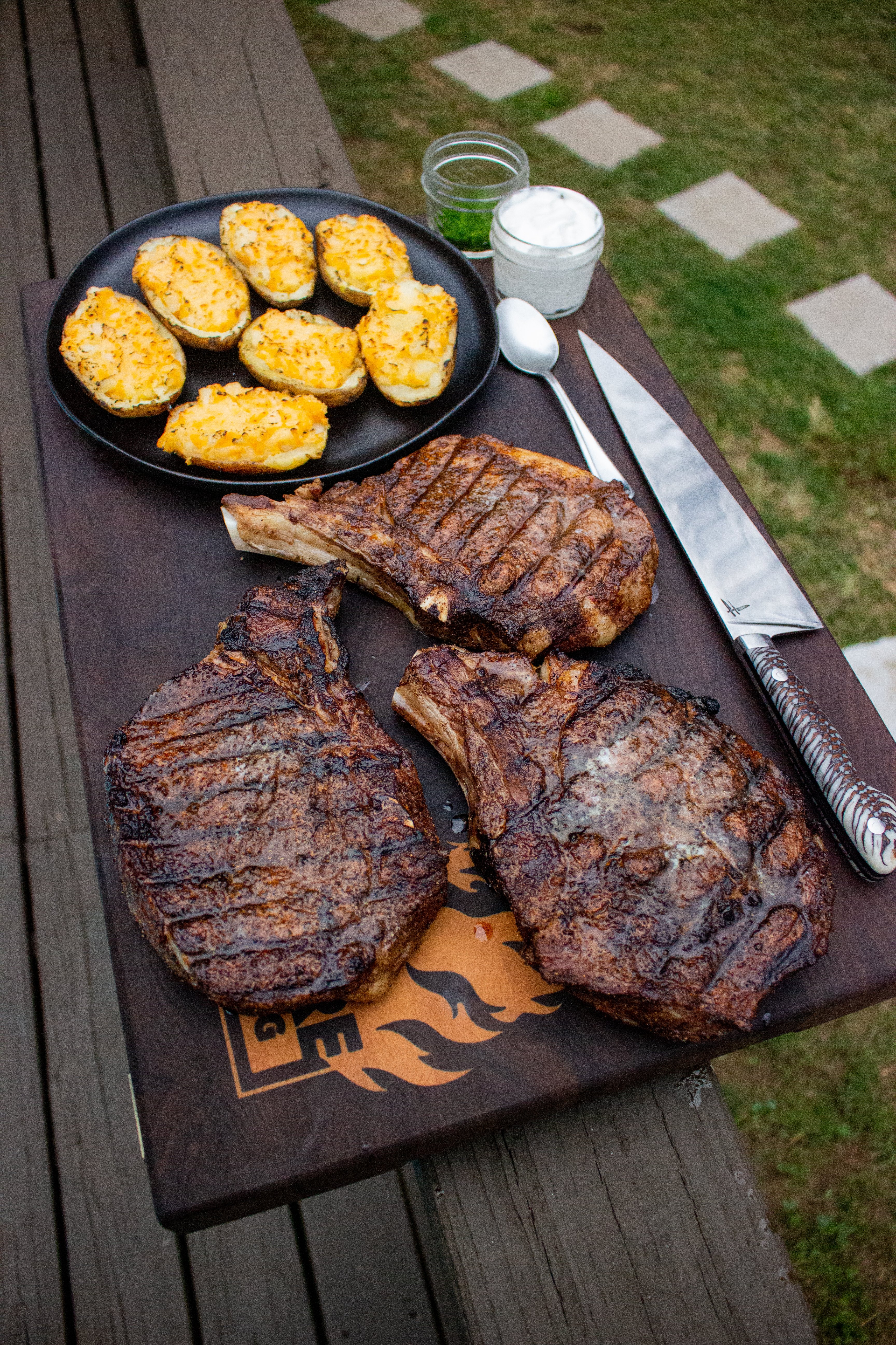 chipotle espresso crusted ribeyes