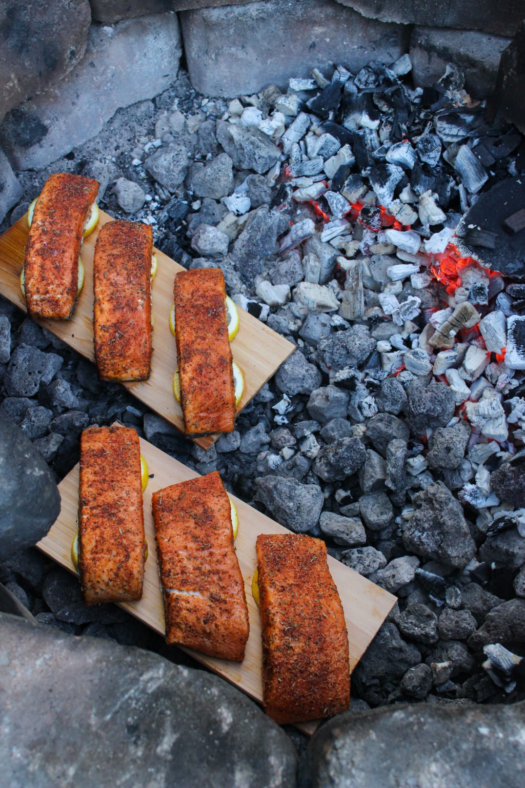 Baked Wood Plank Salmon - Over The Fire Cooking