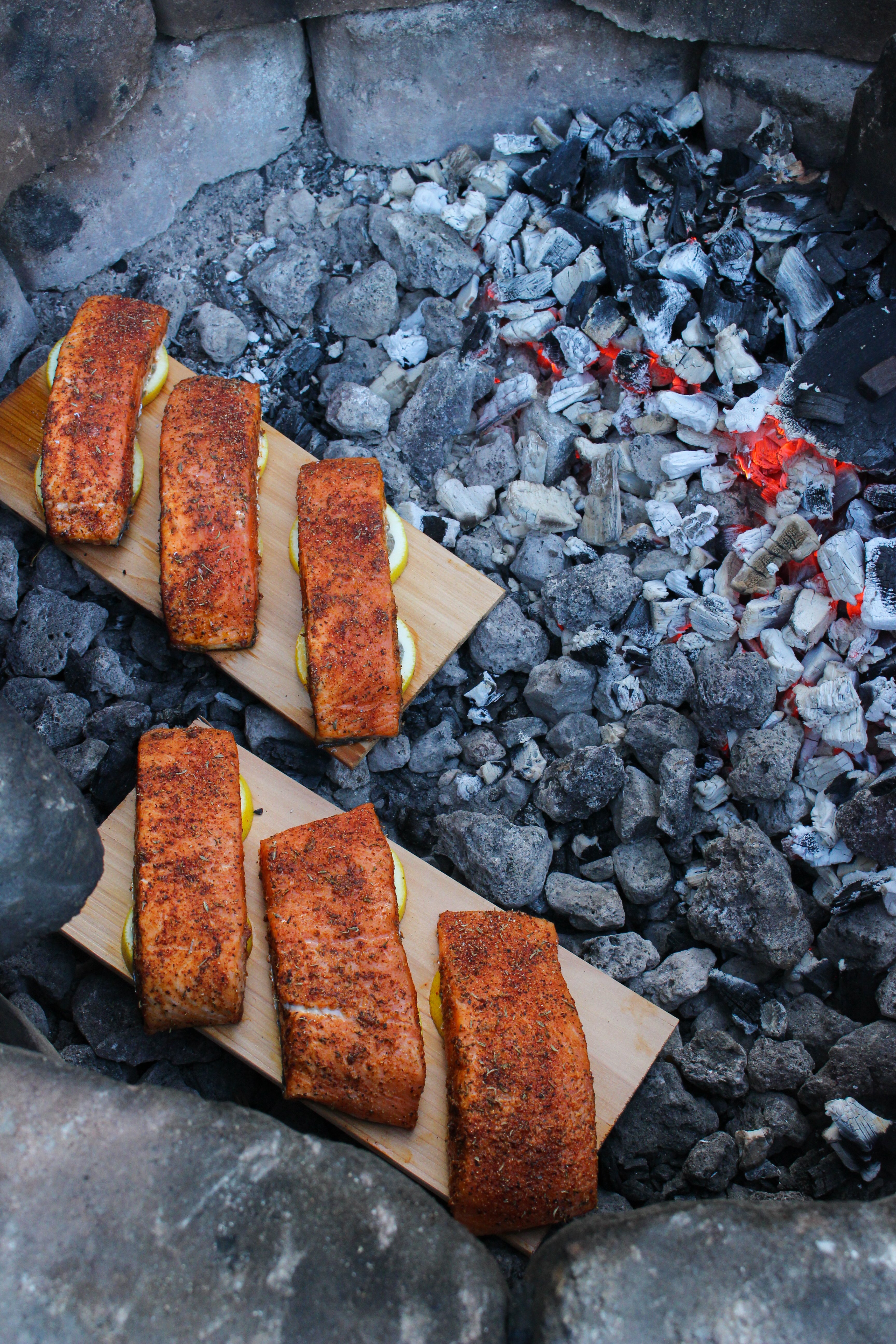 Baked Wood Plank Salmon