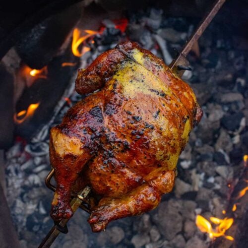 Tequila Lime Rotisserie Chicken - Over The Fire Cooking