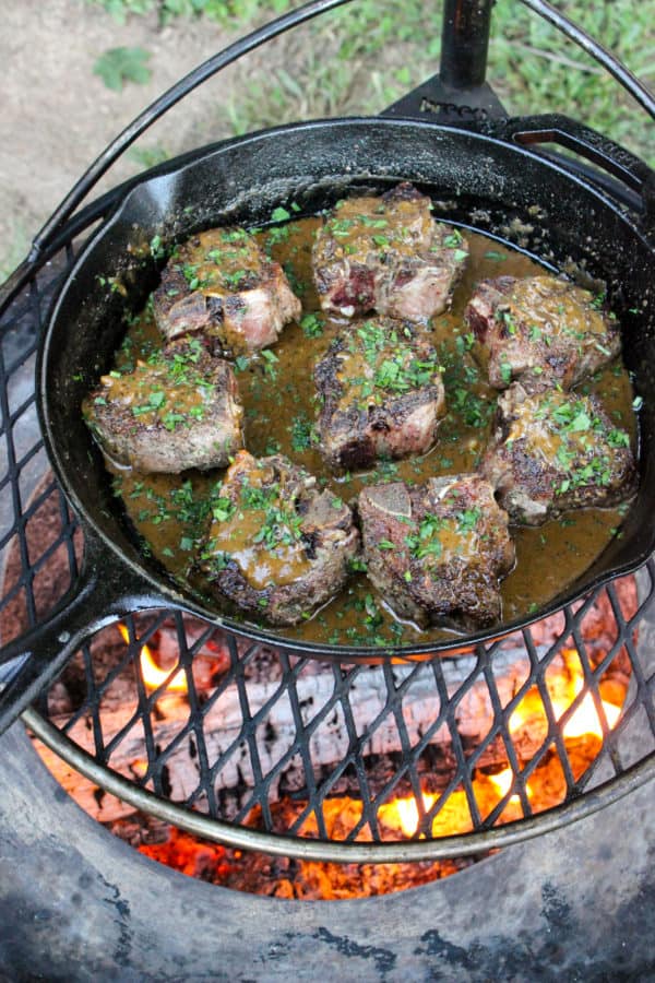 Rosemary Garlic Lamb Chops - Over The Fire Cooking