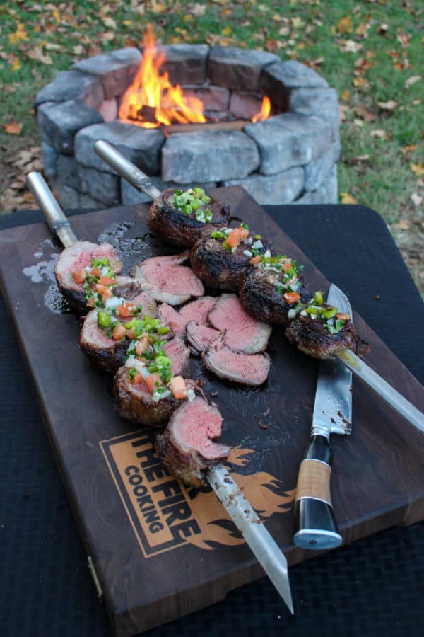 Skewered Picanha with Salsa Vinaigrette Over The Fire Cooking