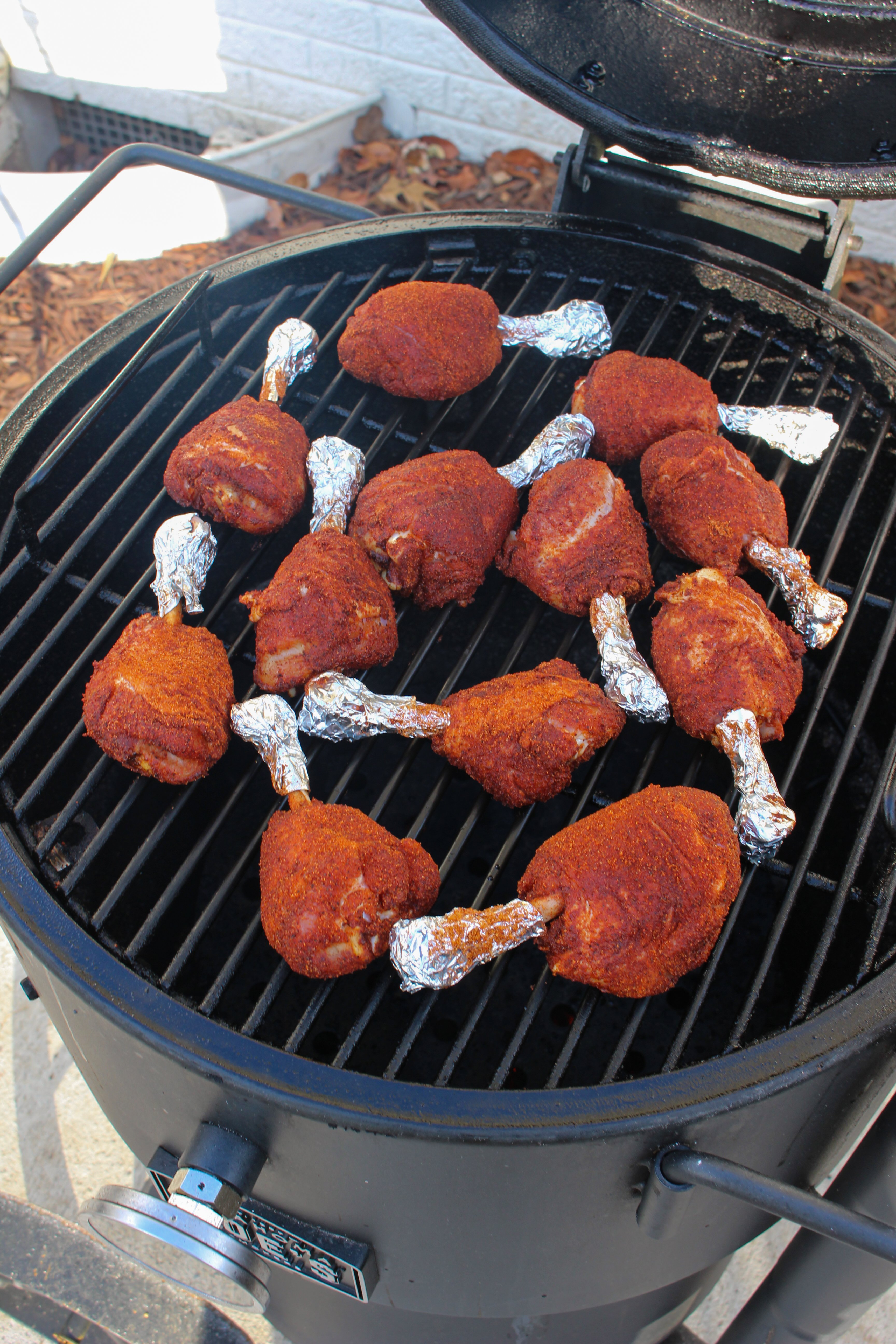 Getting the recipe started on the smoker.