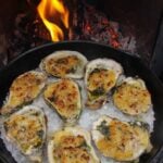 fire baked oysters