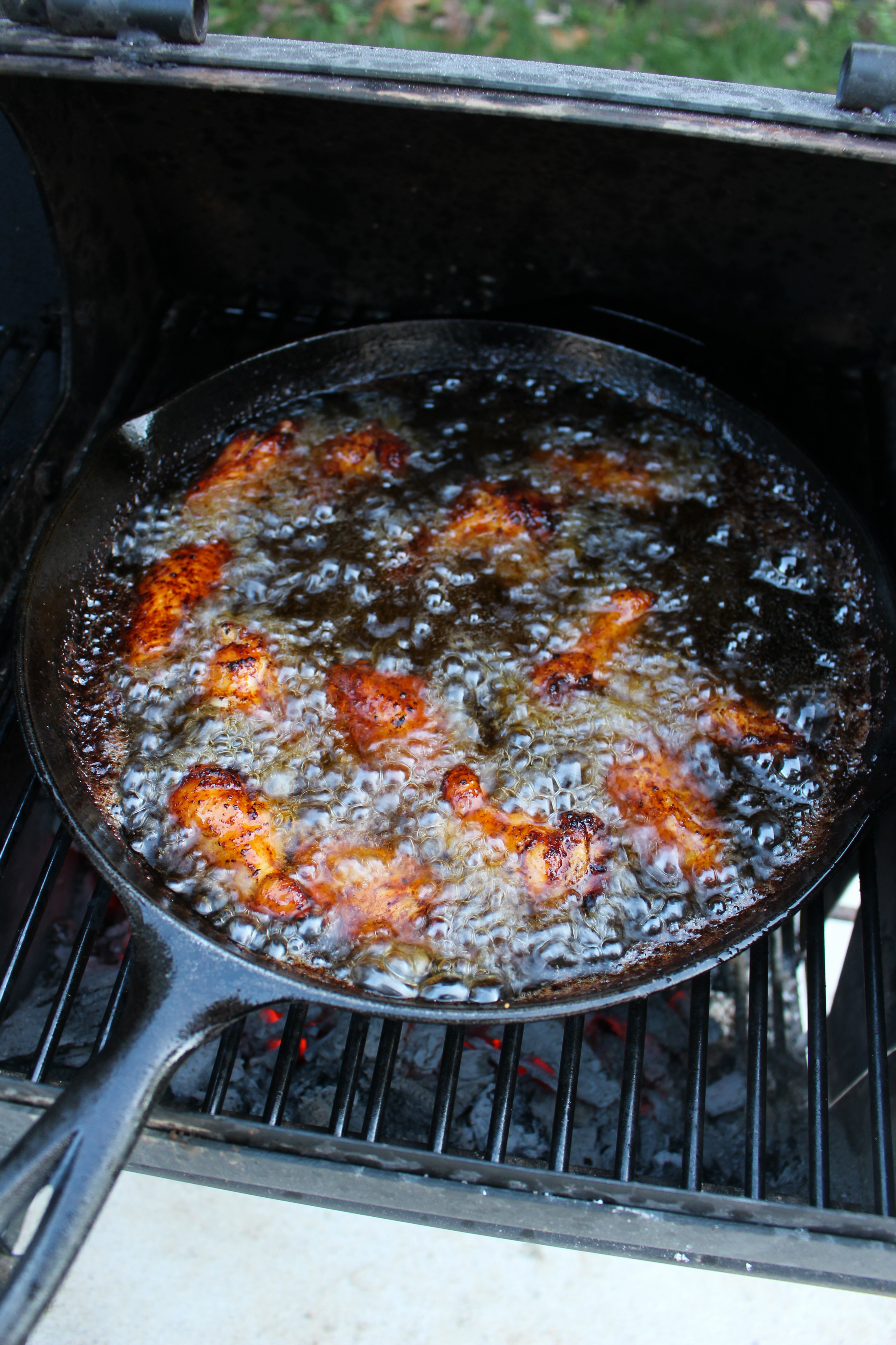 Smoked Peanut Butter and Jelly Wings