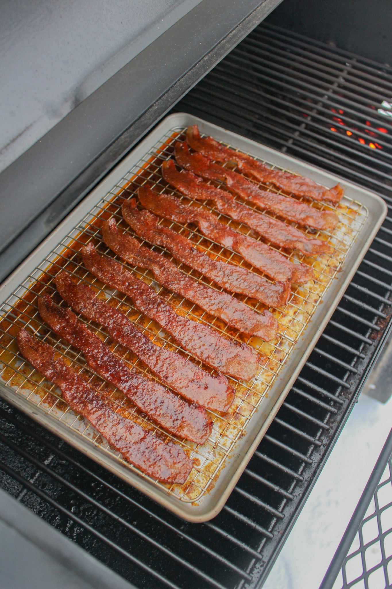 Spicy Maple Bourbon Candied Bacon