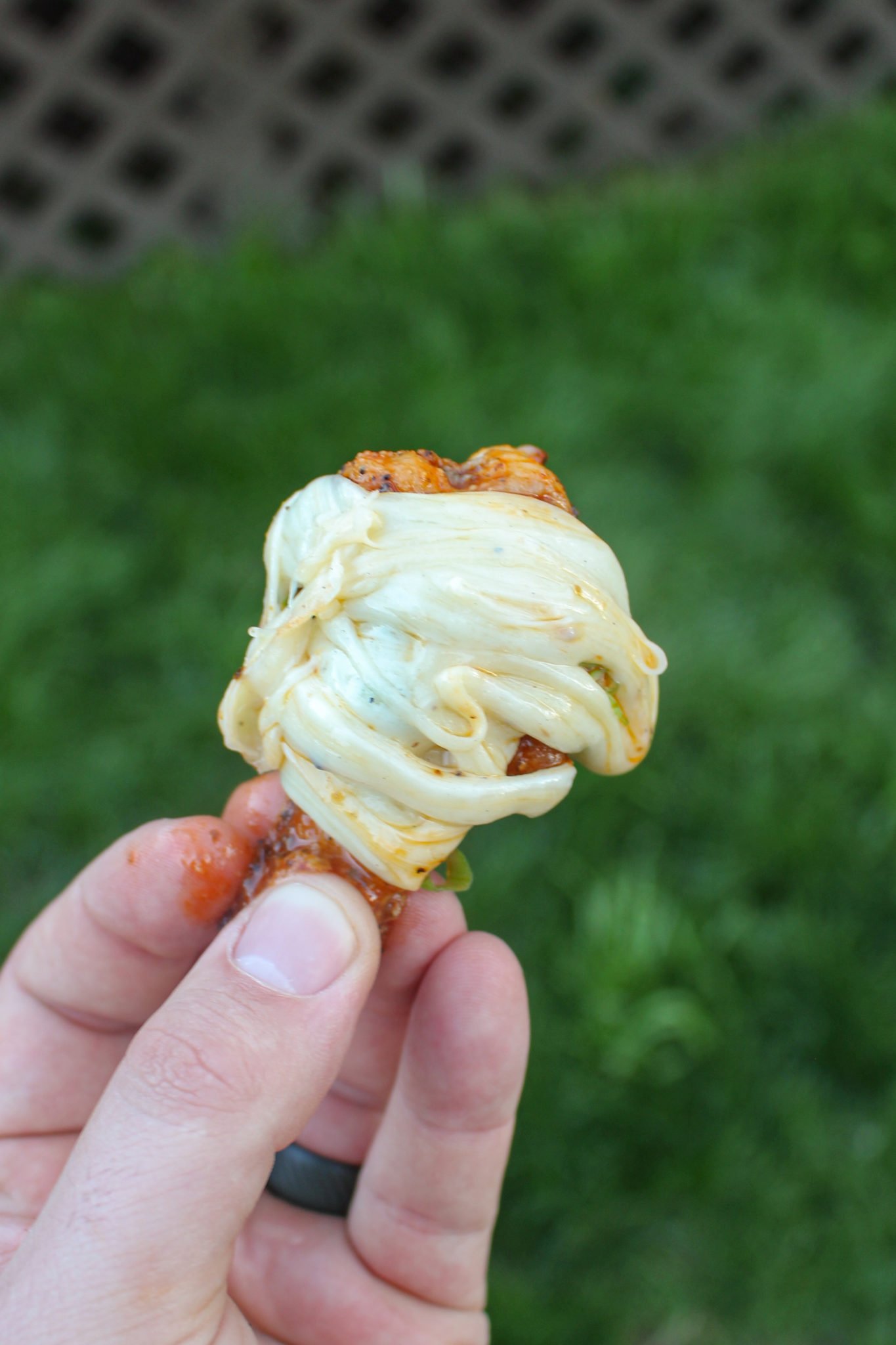 Buffalo Chicken Wings with Melted Cheese