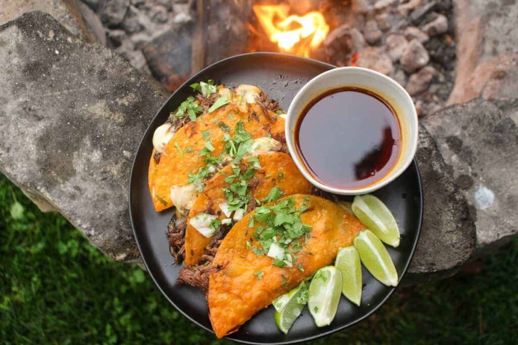 Campfire Quesabirria Tacos