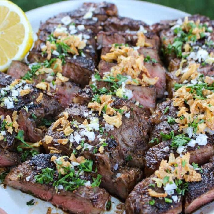 Steaks in a Butter Bath Over The Fire Cooking