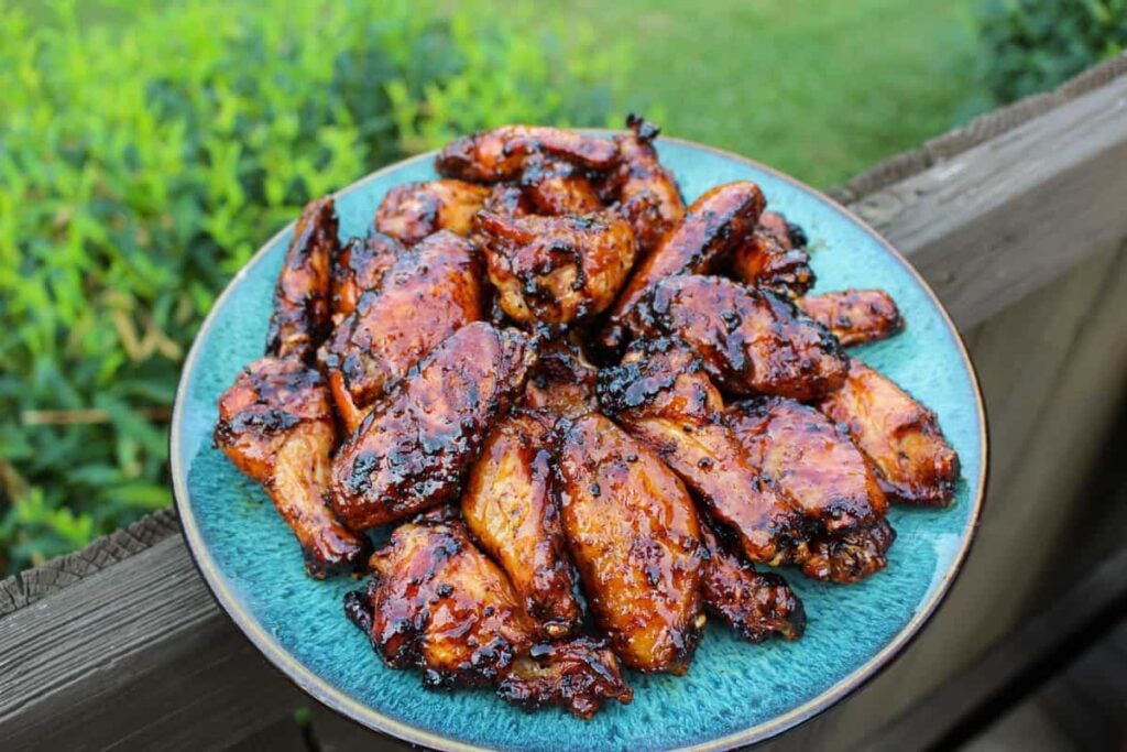 Maple with this Peach Sticky Wings