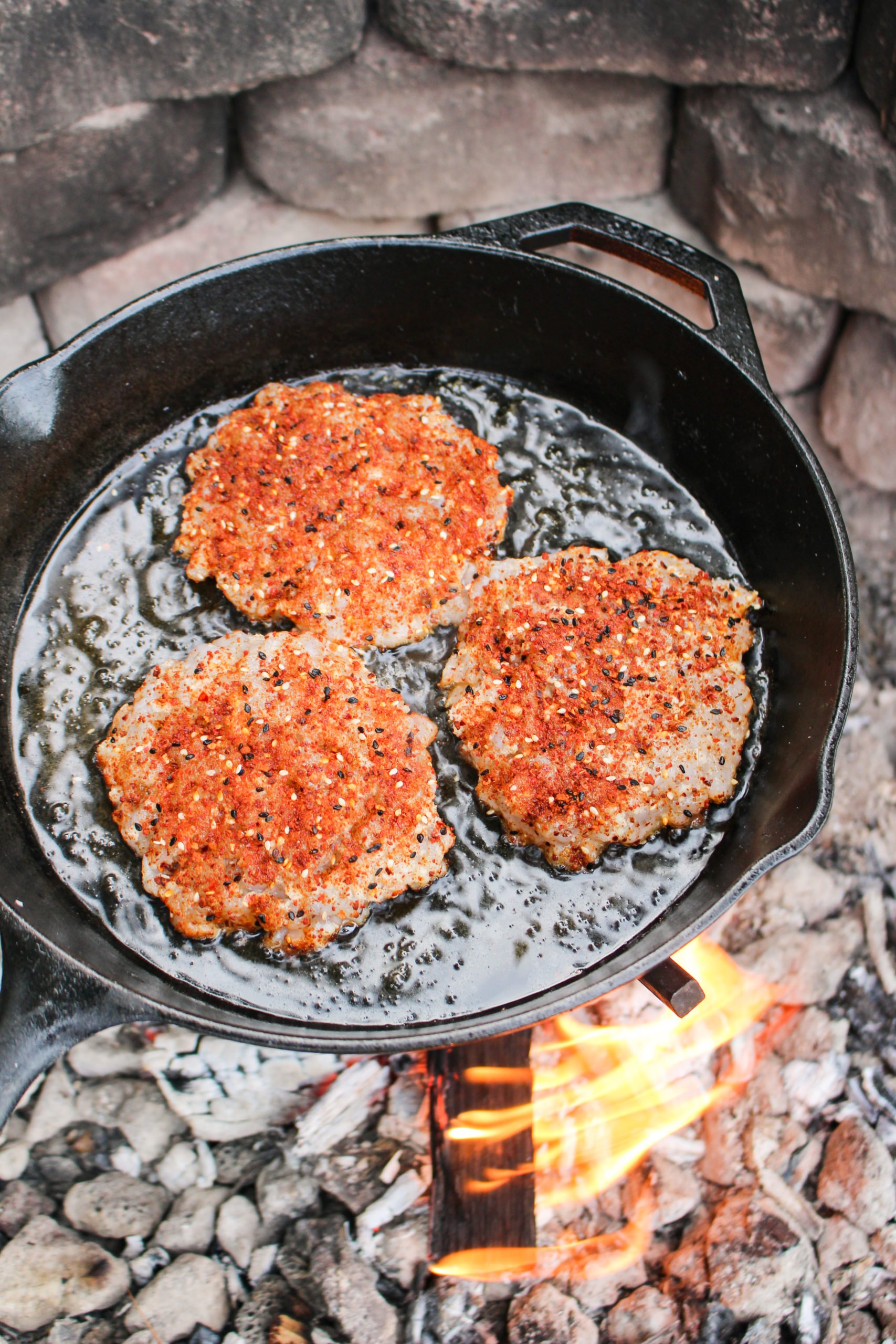 Garlic Gochujang Shrimp Burgers