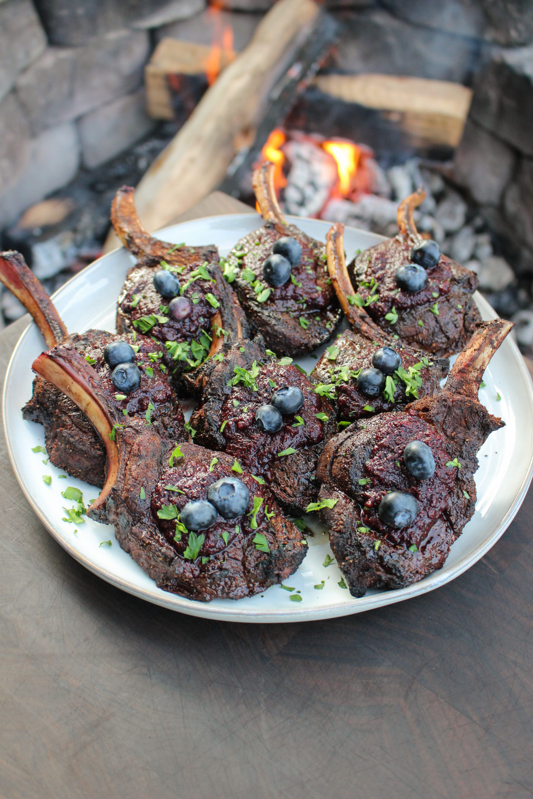 Coffee Crusted Venison Chops
