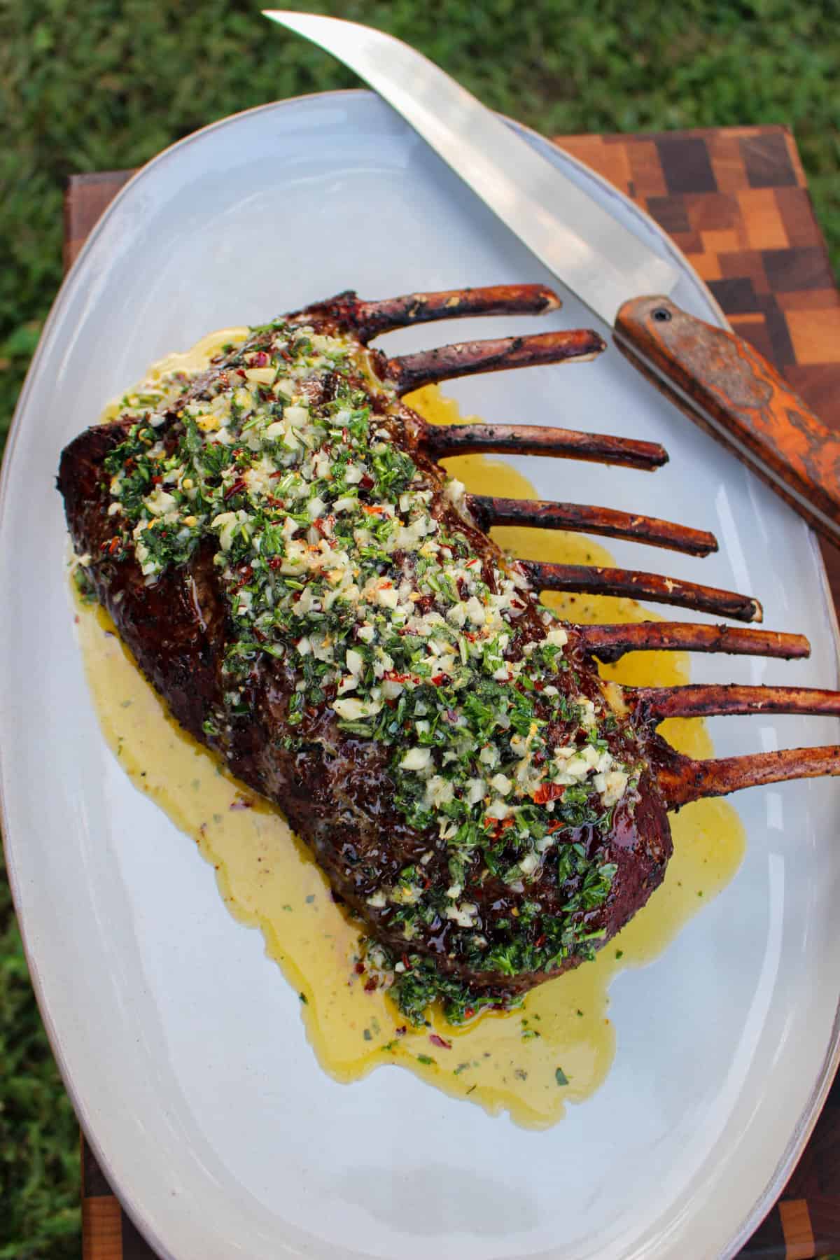 Garlic Herb Butter and a Campfire Cooking Venison Dinner - Kitchen Frau