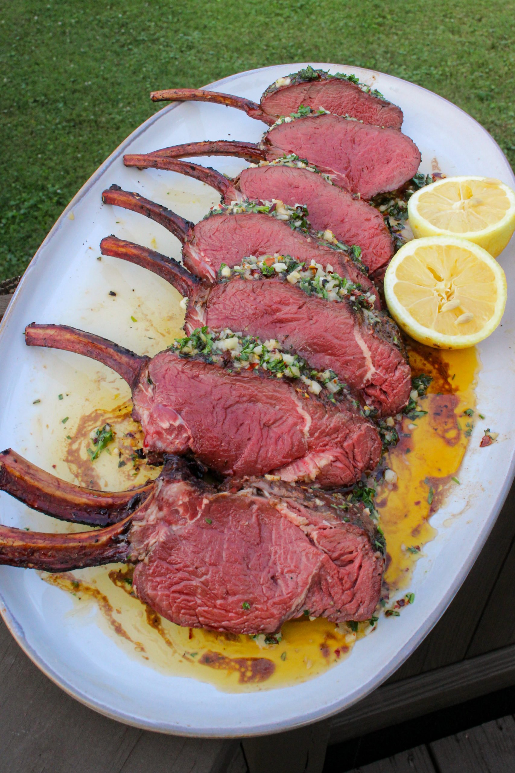 Venison Rack with Wild Herb Butter