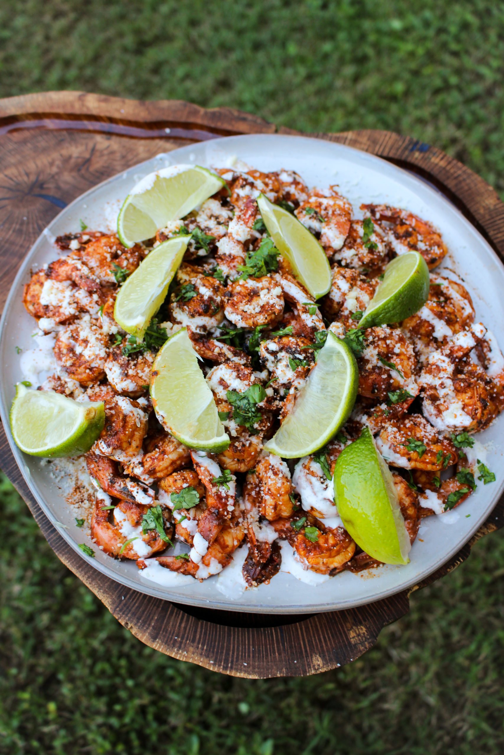 Mexican shrimp ready to serve.